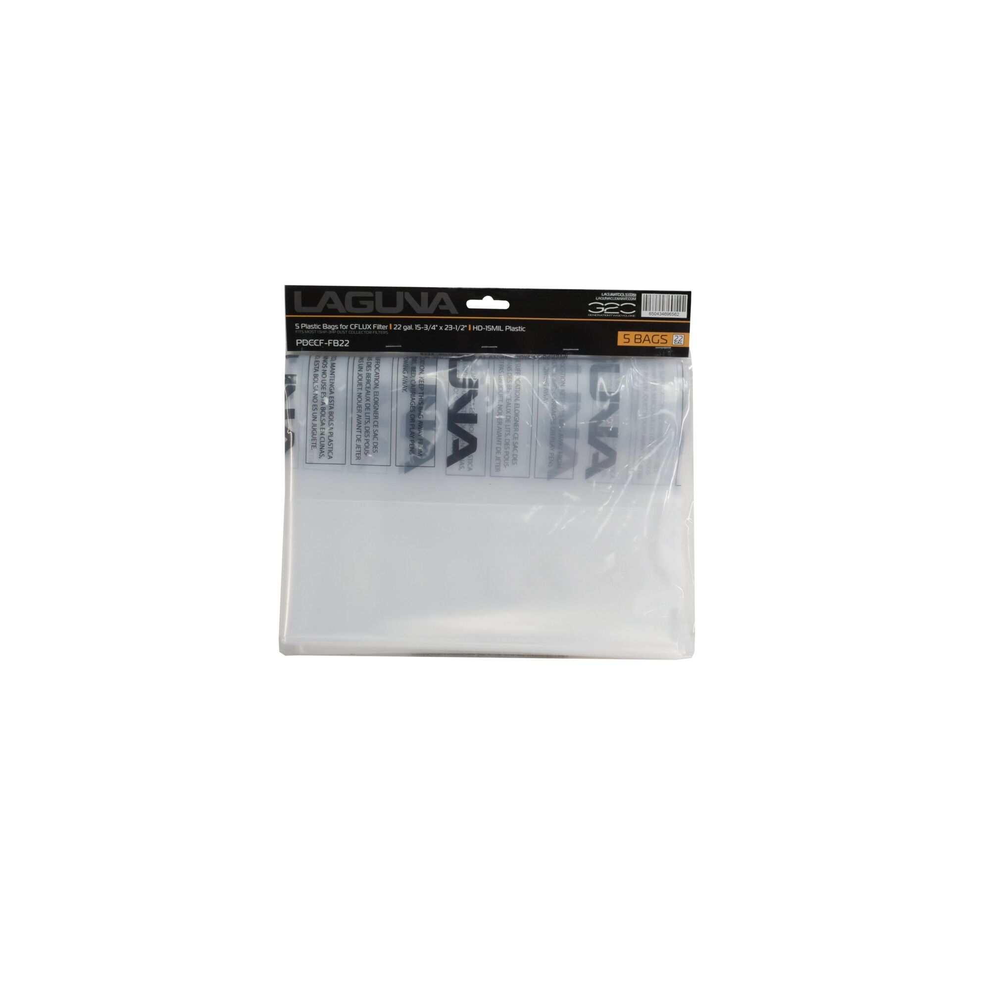 Laguna Filter Bags - 22 Gal., 5-Pack, Model# C|FLUX